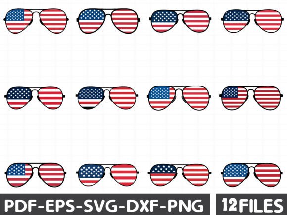 4th of July Glasses SVG: A Graphic Asset for Crafting