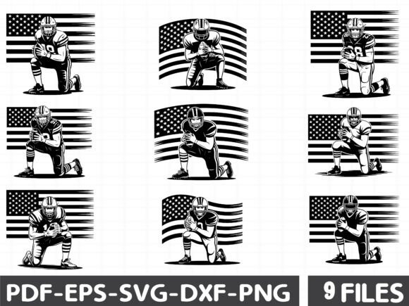 American Football Player SVG: Graphics & Illustrations for Brand Energy