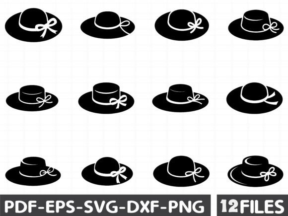 Black Band Beach Hat Graphics for Modern Editorial Design