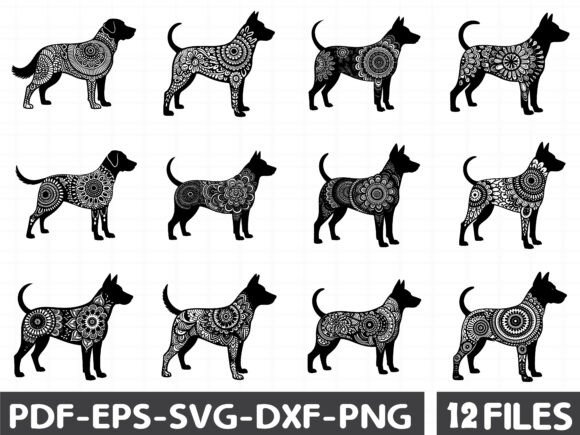 Boho Dog Stencil: Graphics & Illustrations for Creative Sellers