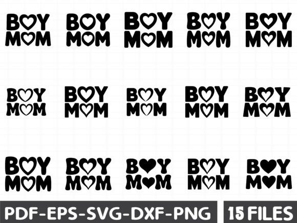 Boy Mom Infinity Heart SVG Design: Graphics & Illustrations
