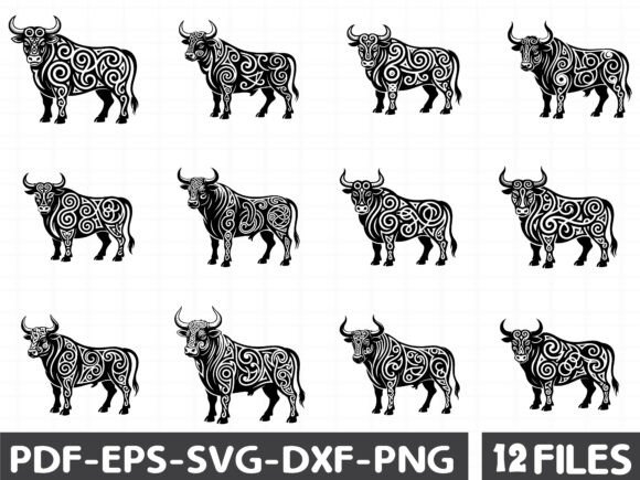 Bull Celtic Stencil: Graphics & Illustrations for Bold, Handmade Branding