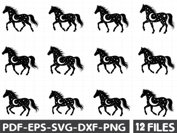 Celestial Horse Graphics for Local Branding
