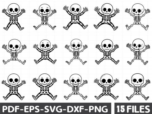 Dancing Skeleton SVG Graphics & Illustrations