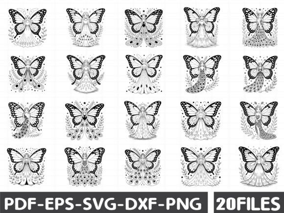 Fairies SVG Transparent Magical Series Graphics for T-Shirt Designs