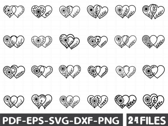Flower Heart, Valentine SVG Graphics for Digital Creators
