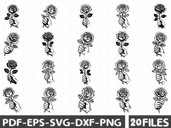 Hand Holding Rose Svg Bundle: A Graphic Designer’s Take