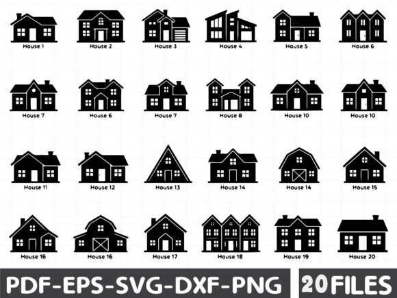 House Silhouettes Graphics for Modern Branding