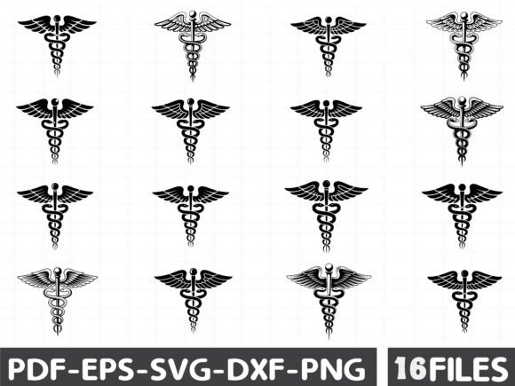 Medical Symbol SVG, Caduceus Svg for Modern Branding
