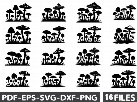 Mystic Mushrooms Graphics for Branding