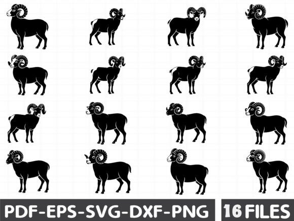 Ram Silhouette Mountain Sheep Graphics