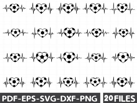 Soccer Ball Heart Graphics