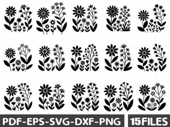 SVG Spring Floral Frame Graphics