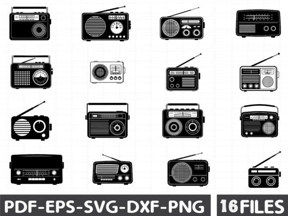 Vintage Music Silhouette Graphics for Editorial Design