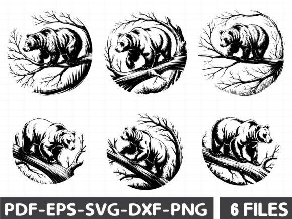 Walking Grizzly Bear Svg – A Graphic Design Asset for Nature-Inspired Projects